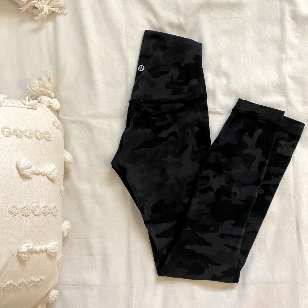 Black Camo Lululemon Align Leggings Size 0